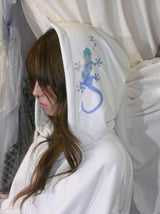 Dozzing hooded zip-up ( White )