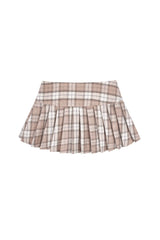 Peach mocha wool pleated skirt