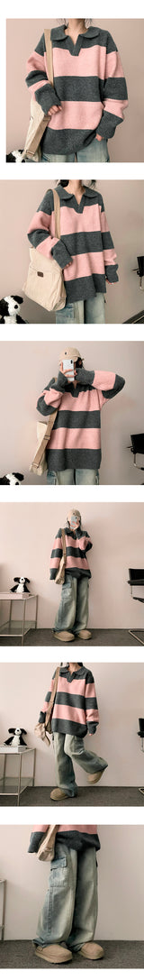 Robbit over collar knitwear