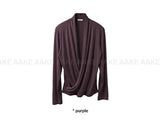 DRAPED WRAP TOP