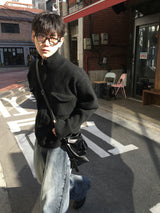 バイワンフラップハイネックニットジップアップ 2C