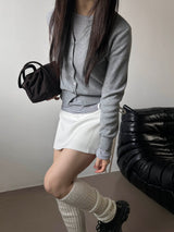 Soft v neck crop cardigan(6color)