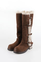 Fur lining soft long boots