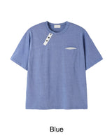 テズダイアゴナルヘンリーネックTシャツ