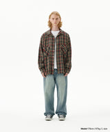 CUT OFF FLANNEL CHECK SHIRT