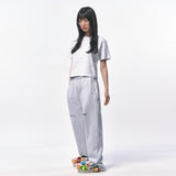 クロップTシャツ MELANGE WHITE