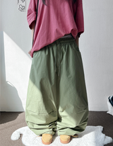 ビリオンパラシュートバルーンピンタックストリングワイドロングパンツ3カラー