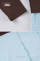 Mint Brown Layered T-shirt