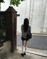 Button wrap skirt pants