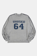 Patch track pigment dyeing sweatshirt