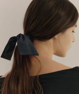 26SS★ Ribbon Tail Embroidery Hair Scrunchie