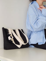  webbing simple line bag - black [M]