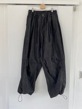 Space String ballon denim wide pants 2color
