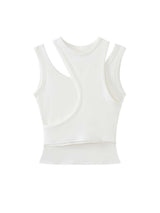 Asymmetrical Layered Deconstructed Tank Top
