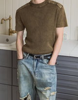 Modric Shoulder Panel Garment Short Sleeve Knit