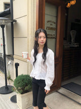 Mont lace blouse_ivory