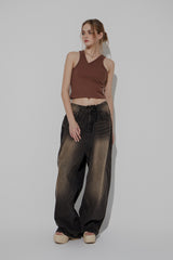 DOUBLE SLEEVELESS TOP