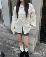 Meld knit hood jumper