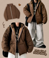 You too High-Neck Hooded Puffer Padded Jumper
