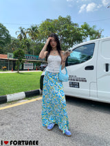 Flower Punching Shirring Sleeveless Tube Top