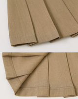 FN Layered Wrap Pleated Skirt Pants (3color)