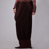 SHEISSHE/STRUCTURED SPLIT LONG SKIRT
