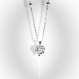 mood heart crystal necklace