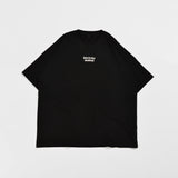 Hierarchy Studios - ブラックワイドロゴオーバーサイズTシャツ