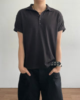 Koul Slub Collar Short Sleeve T