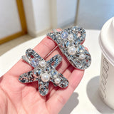 Star Heart Pearl Metal Hair Clip Set