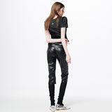 Asymmetric Layered Wave Cut T-Shirt