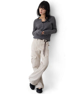 Nata Henley Neck Ribbed Knit Top