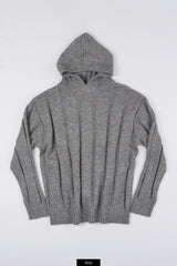 Poulsen ribbed wool hooded knit