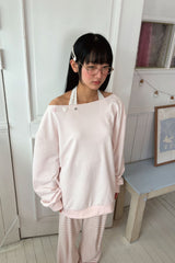 [BITTE DOSAN X SHAKIRI] MELODY OFF SHOULDER TOP (PINK)