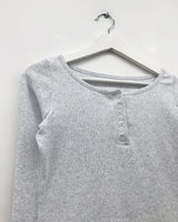 Liège button boat neck t-shirt (3color)