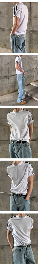 [Unisex] Handling stitch wide denim pants(3color)