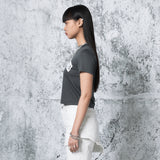 クロップドアーチロゴTシャツ (WHITE)