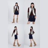 French Terry Hot Piece Skirt (Navy)
