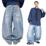 Vintage Distressed Denim Balloon Pants