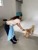 pintuck wide track pants 