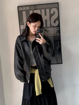 #LV Vintage Black Leather Jacket 