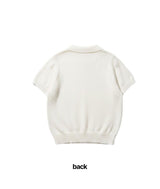 モナルカラー ショートスリーブ ニットTシャツ