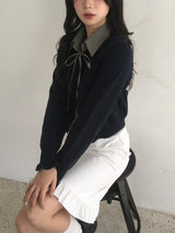 フリルショートカーディガン
