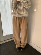ローツ起毛ワイドニットパンツ(3c)