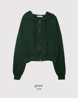 Everyday 2WAY Crop Loose Hood Zip-up (9color)