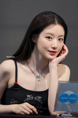 [IDLE Shuhua Necklace] Love Goth Bat Chain Semi Choker Necklace