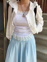 Romantic Frill Sheer Summer Hoodie (2c)