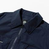 Poly Cotton Zip Shirts Jacket - NAVY