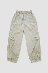 Silky jogger pants, Light khaki