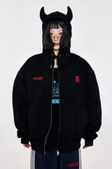 [BASIC] Devil Hoodie Black